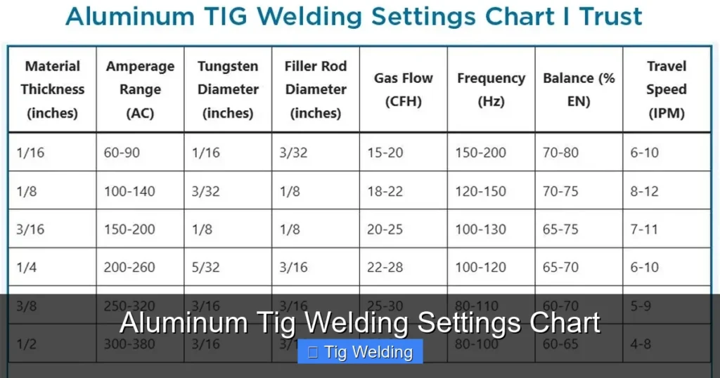 Aluminum Tig Welding Settings Chart