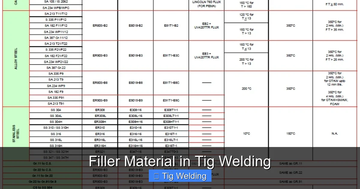 Filler Material in Tig Welding
