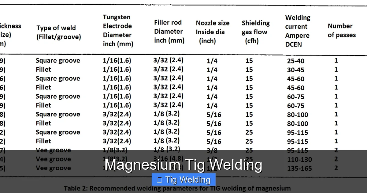 Magnesium Tig Welding
