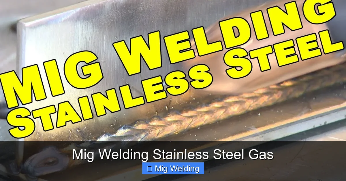 Mig Welding Stainless Steel Gas