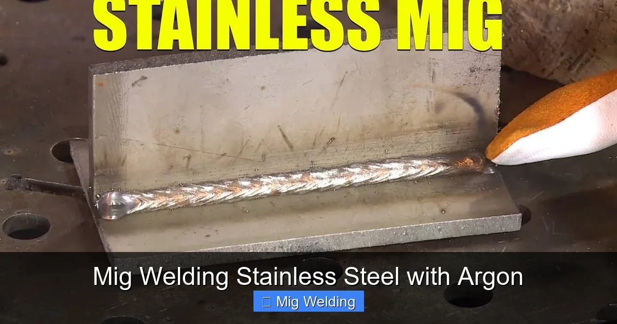Mig Welding Stainless Steel with Argon