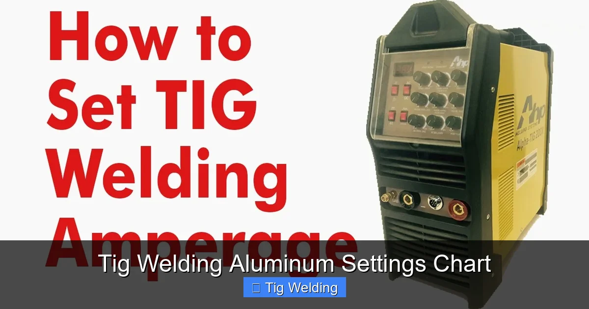 Tig Welding Aluminum Settings Chart