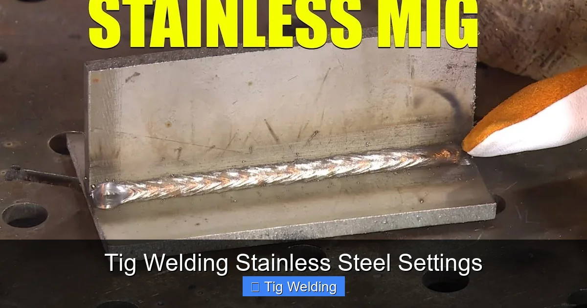 Tig Welding Stainless Steel Settings