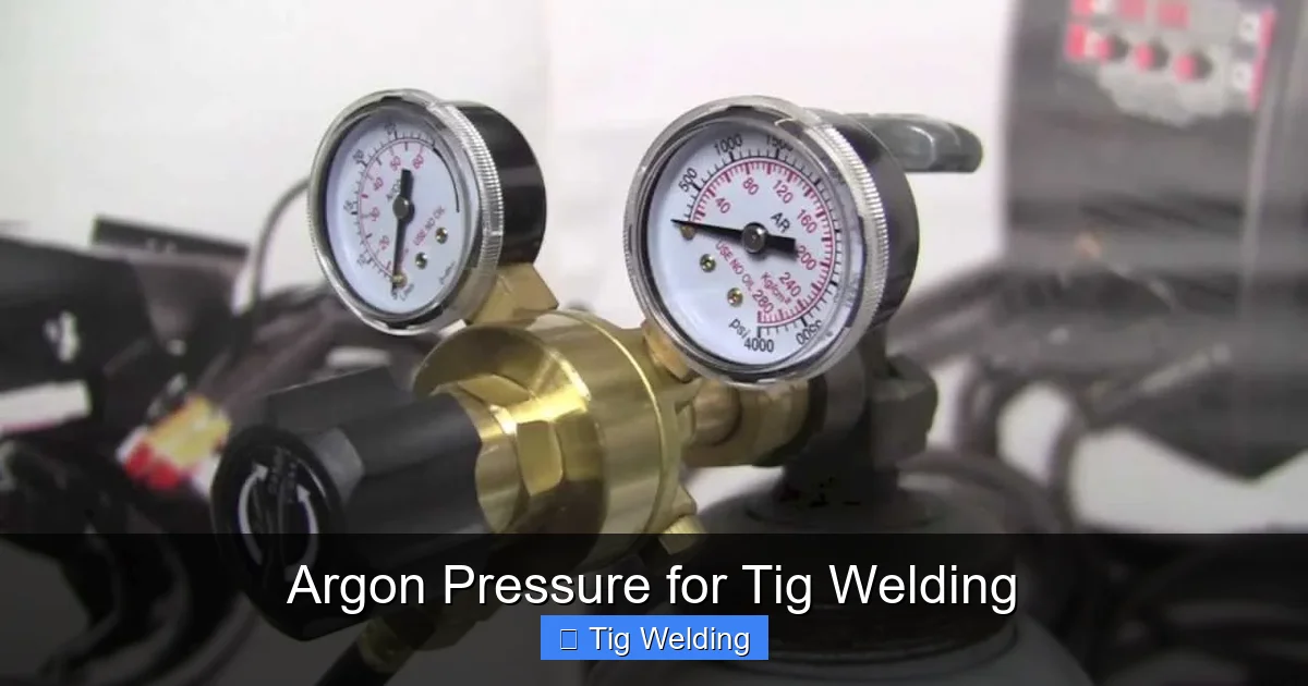 Argon Pressure for Tig Welding