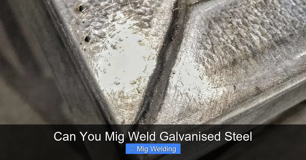 Can You Mig Weld Galvanised Steel