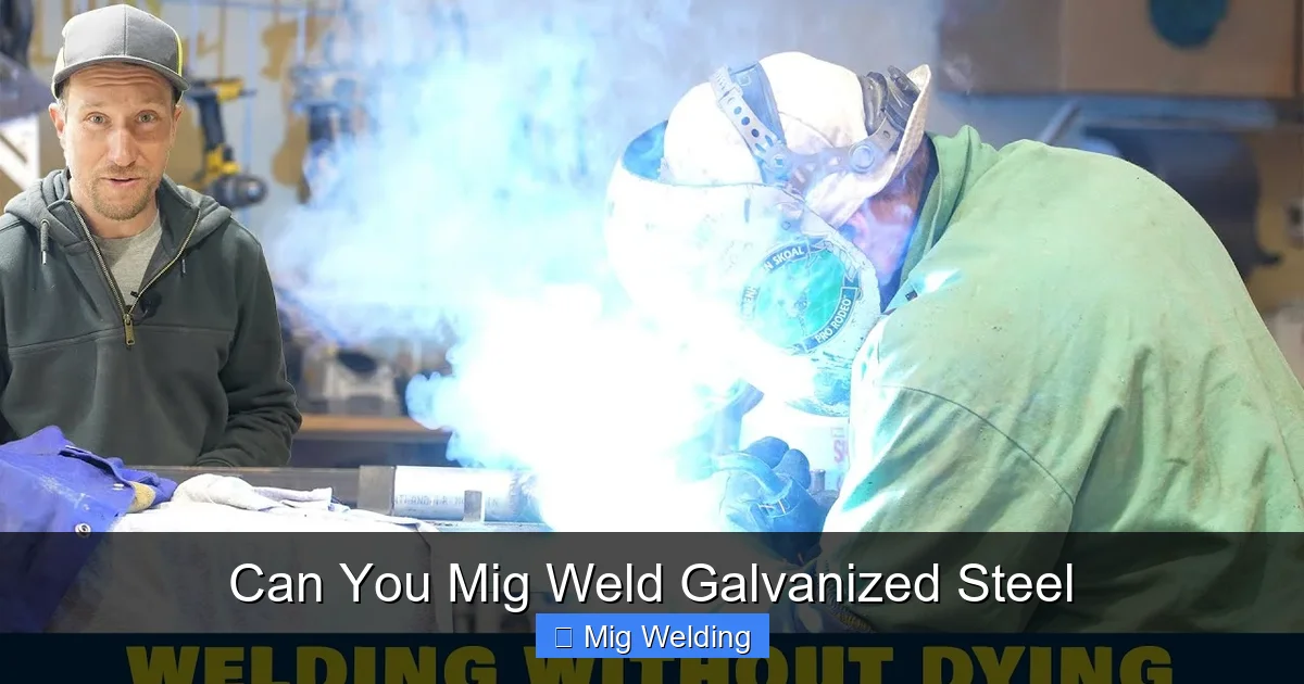 Can You Mig Weld Galvanized Steel