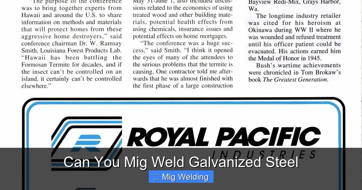 Can You Mig Weld Galvanized Steel