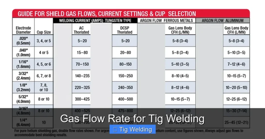 Gas Flow Rate for Tig Welding