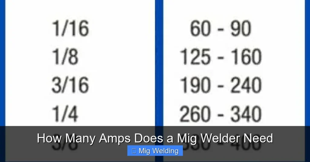 How Many Amps Does a Mig Welder Need
