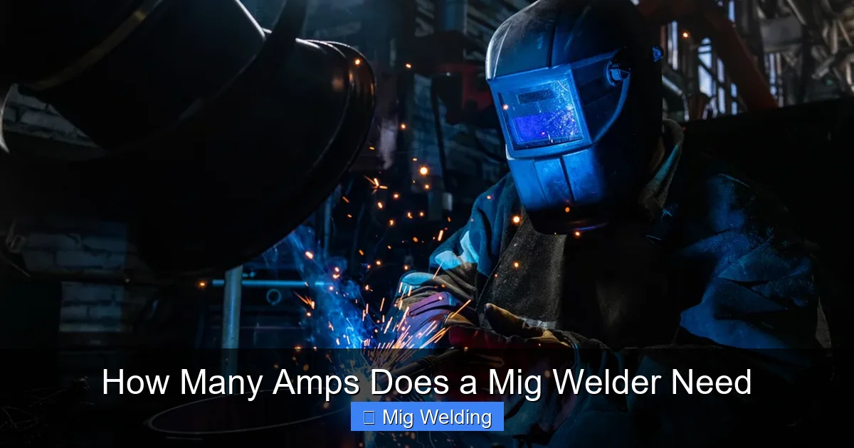 How Many Amps Does a Mig Welder Need