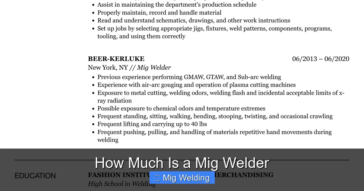 How Much Is a Mig Welder