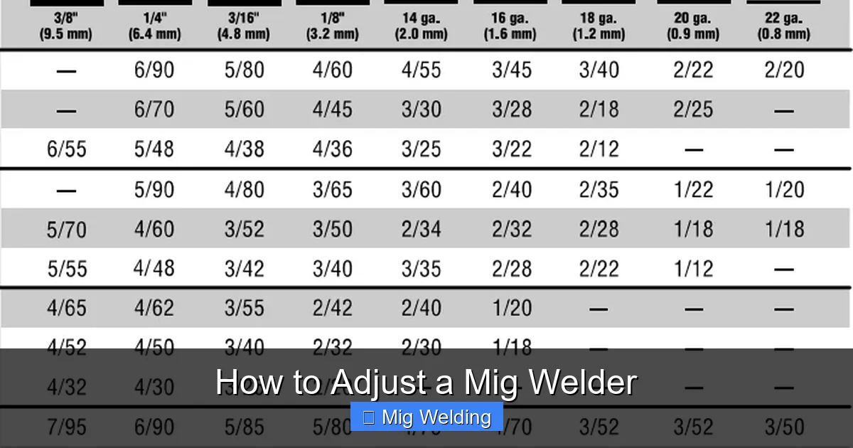 How to Adjust a Mig Welder