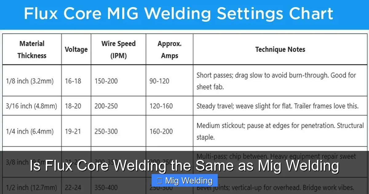 Is Flux Core Welding the Same as Mig Welding