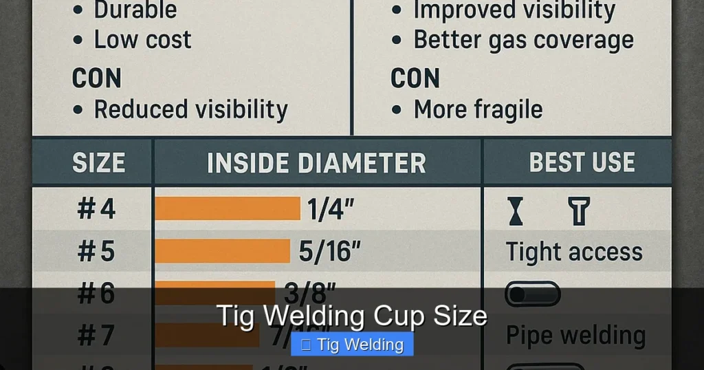 Tig Welding Cup Size