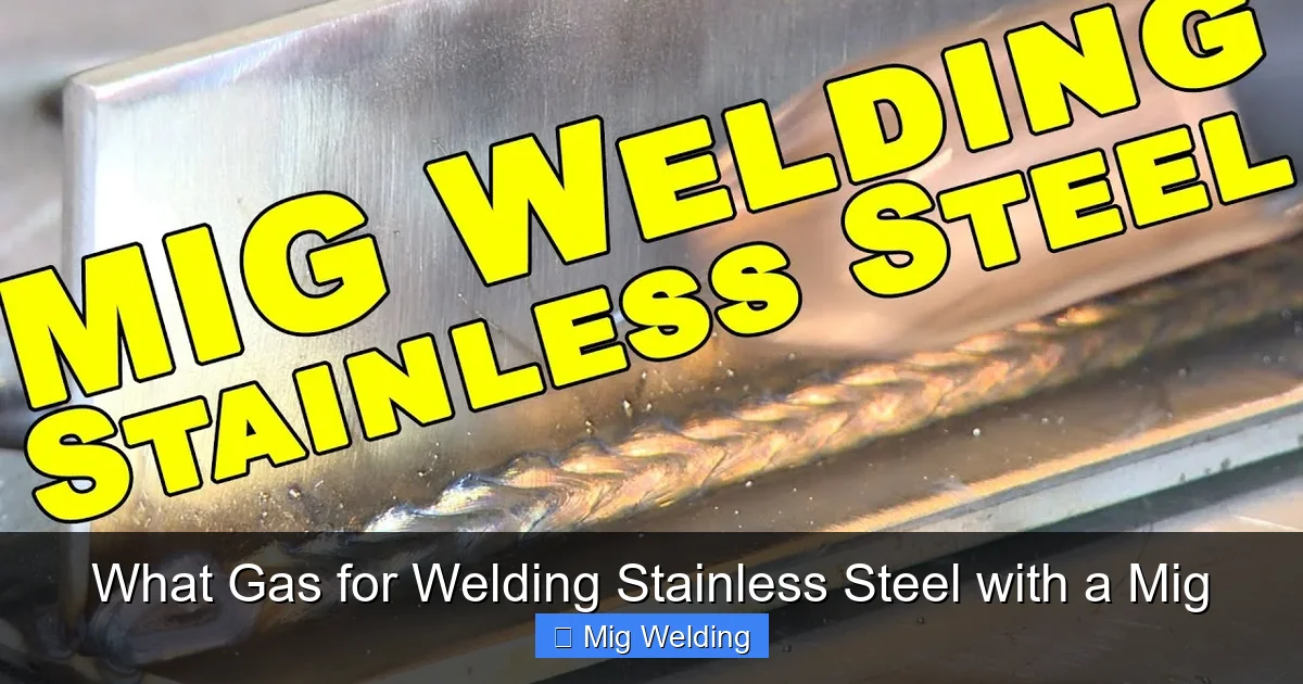 What Gas for Welding Stainless Steel with a Mig