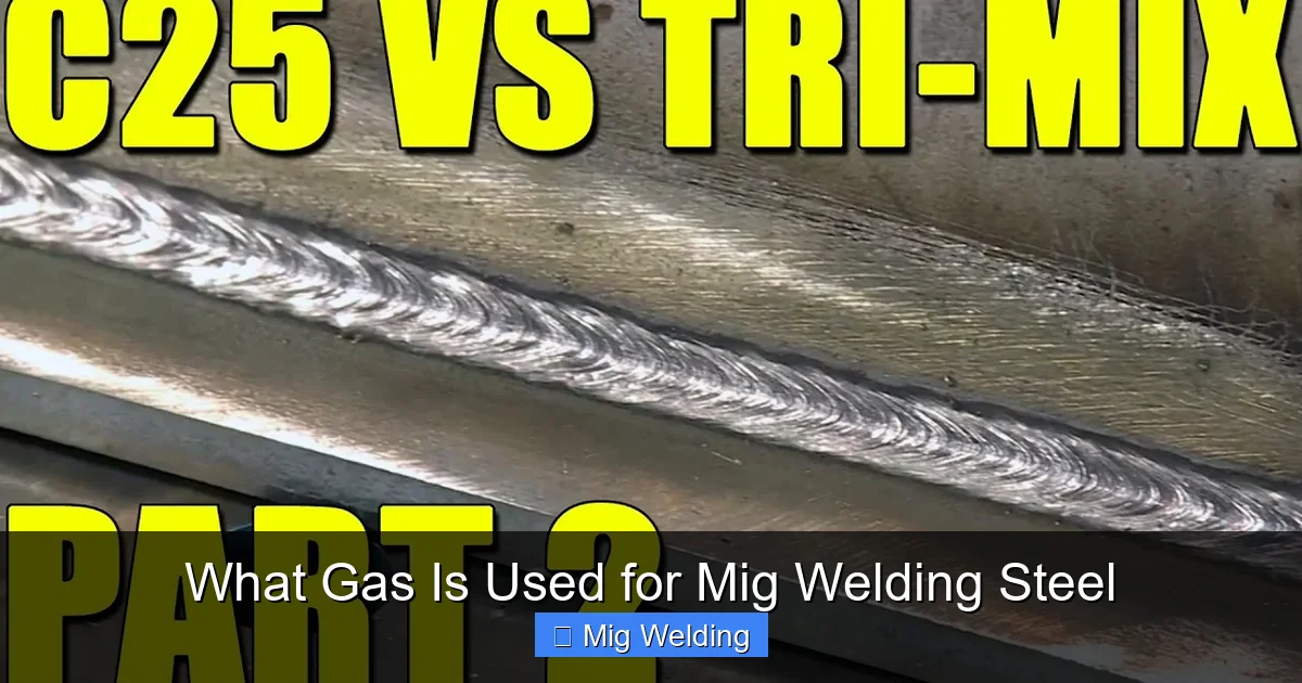 What Gas Is Used for Mig Welding Steel