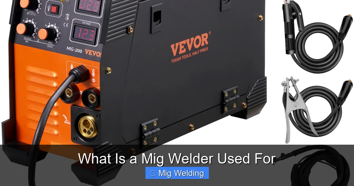 What Is a Mig Welder Used For