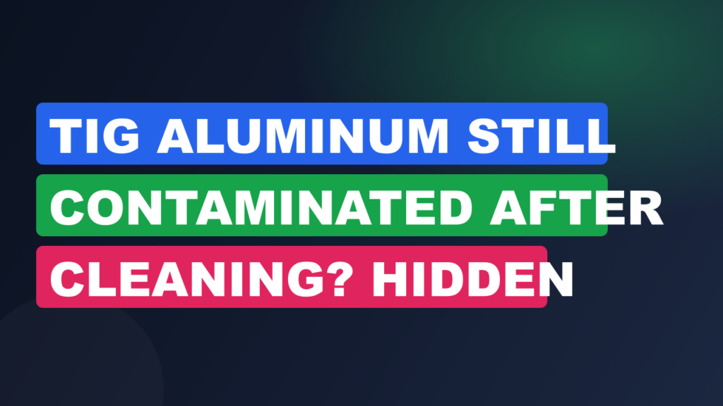 TIG Aluminum Still Contaminated After Cleaning? Hidden