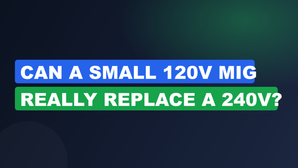 Can a Small 120V MIG Really Replace a 240V?
