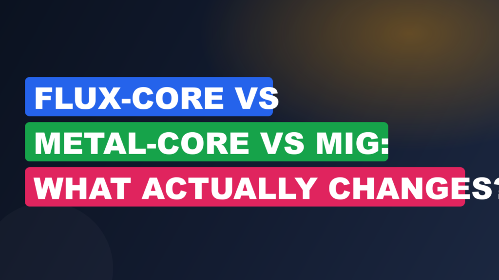 Flux-Core vs Metal-Core vs MIG: What Actually Changes? Flux-Core vs Metal-Core vs MIG: What Actually Changes?
