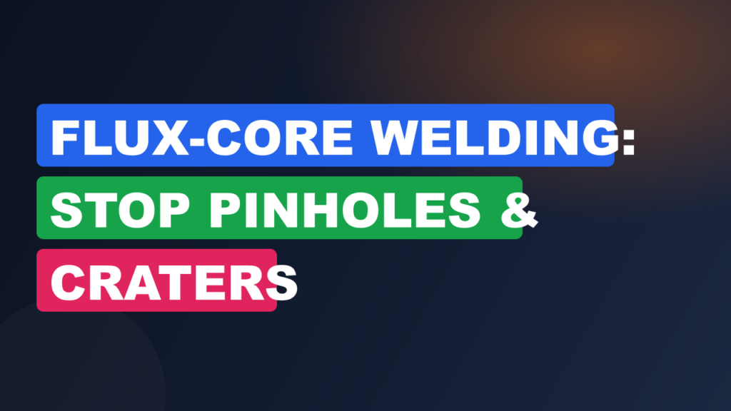 Flux-Core Welding: Stop Pinholes & Craters